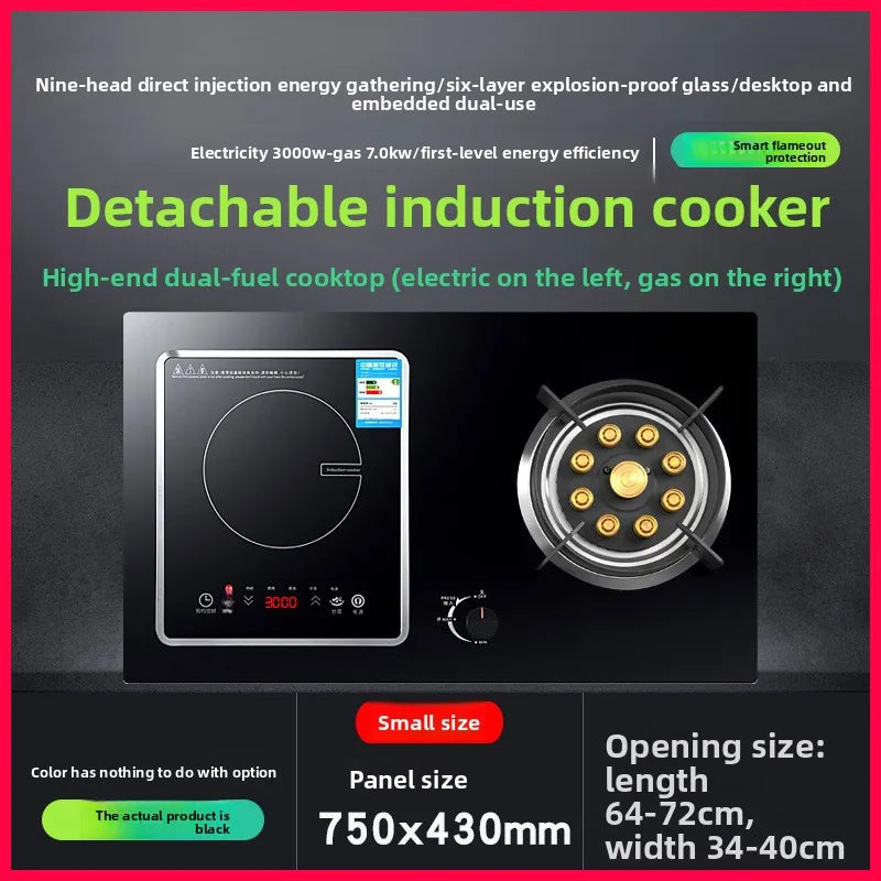 Double Burner Built-in Gas Stove With Electronic Ignition Energy Efficient Natural Gas Stove For Use