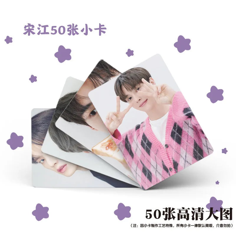 50pcs/set Kang Song Laser Cards Album LOMO Cards Angels And Demons Postcards Holographic Cards Glitter Cards Collectible Gifts