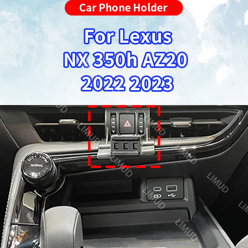 For Lexus NX NX350h AZ20 2022 2023 Gravity Wireless Charging Bracket Special base Car Phone Holder Auto Accessories