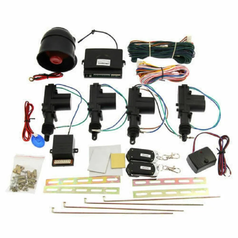 Car Intelligent Alarm Keyless Entry System Engine Security Protection Remote Start Stop Button 4 Door Car Power Locks Actuator