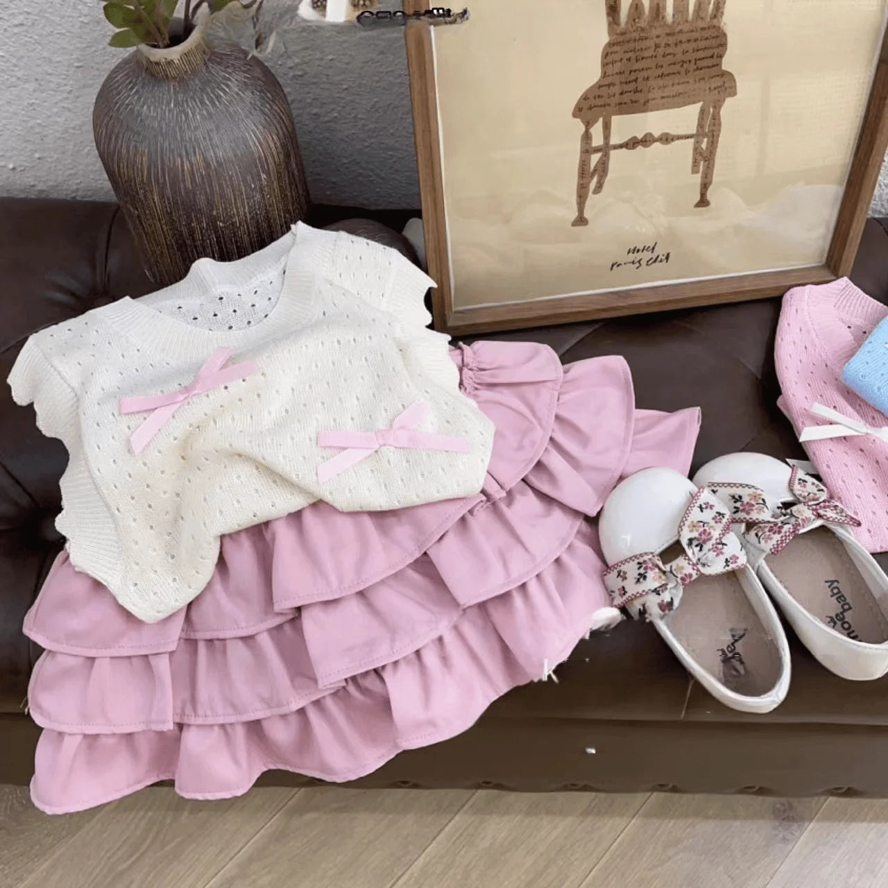 2024 Baby Girls Summer Clothing Cake Skirts With Safty Shorts Fashion Kids Children Birthday Skirt Casual Cute Clothes