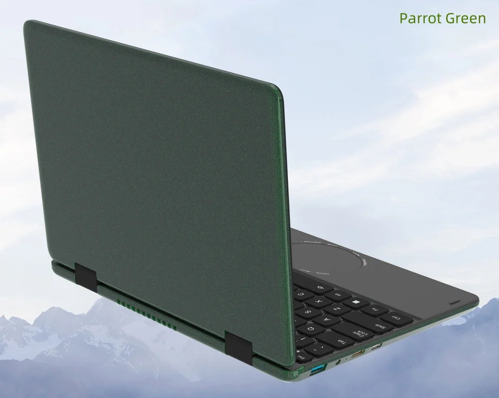 Green 2025 New 11" Touch Screen Intel Celeron N100  4 Core 4 Thread 3.4GHz  Laptop PC Cheap Win 11 Laptops Computer For Business