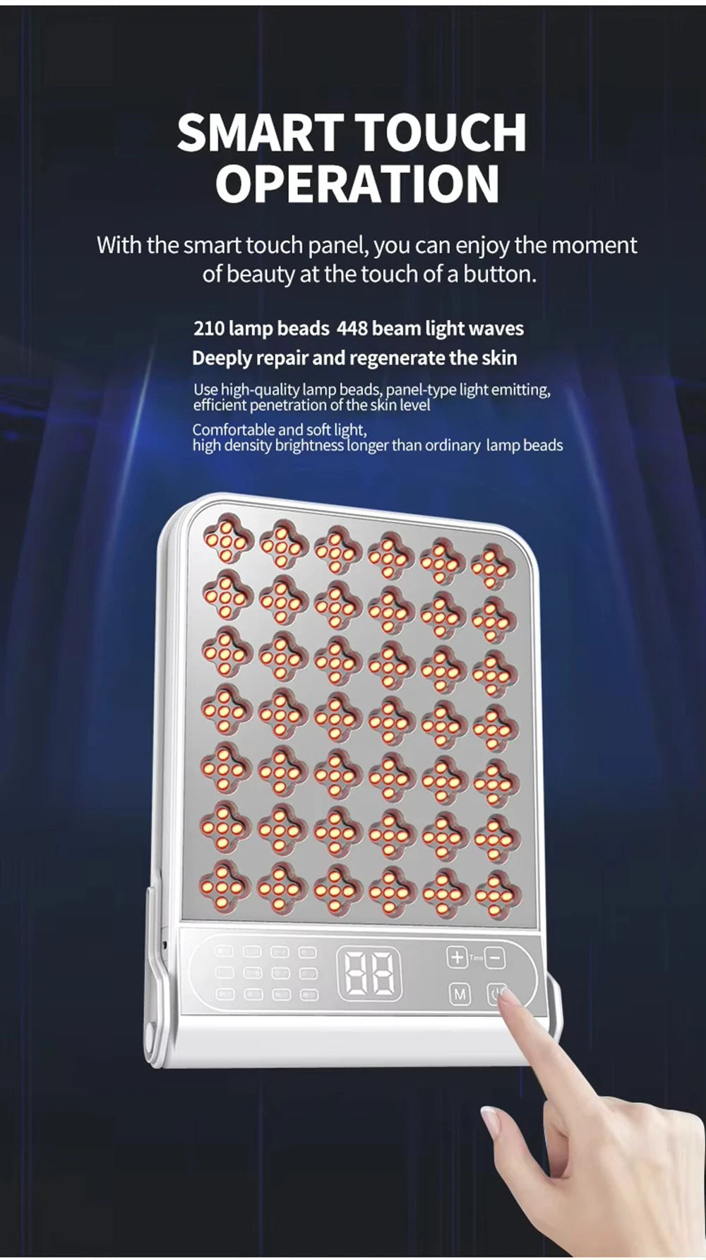 NEW Red Light Therapy Led Facial Infrared Panel 4 Wavelengths 415nm 590nm 630nm 850nm Light LED Beauty Devices for Face and Body
