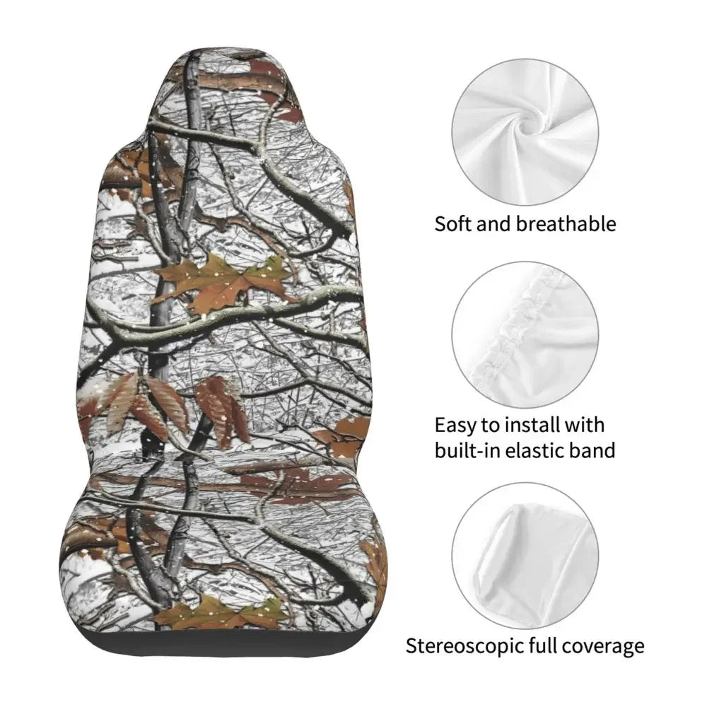 Camouflage Hunting Universal Car Seat Cover Four Seasons For SUV Tree Car Seat Covers Fiber Seat Protector