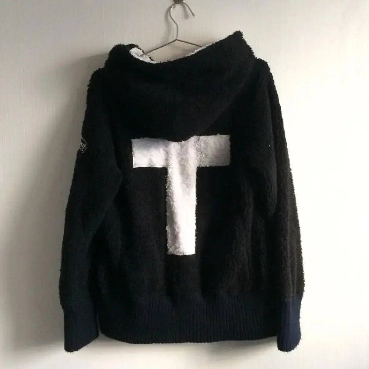 Lamb Wool Jackets Women Gothic Y2k Hoodies Cross Skull Grunge Zipper Sweatshirts Vintage Casual Hooded Coats Harajuku Streetwear