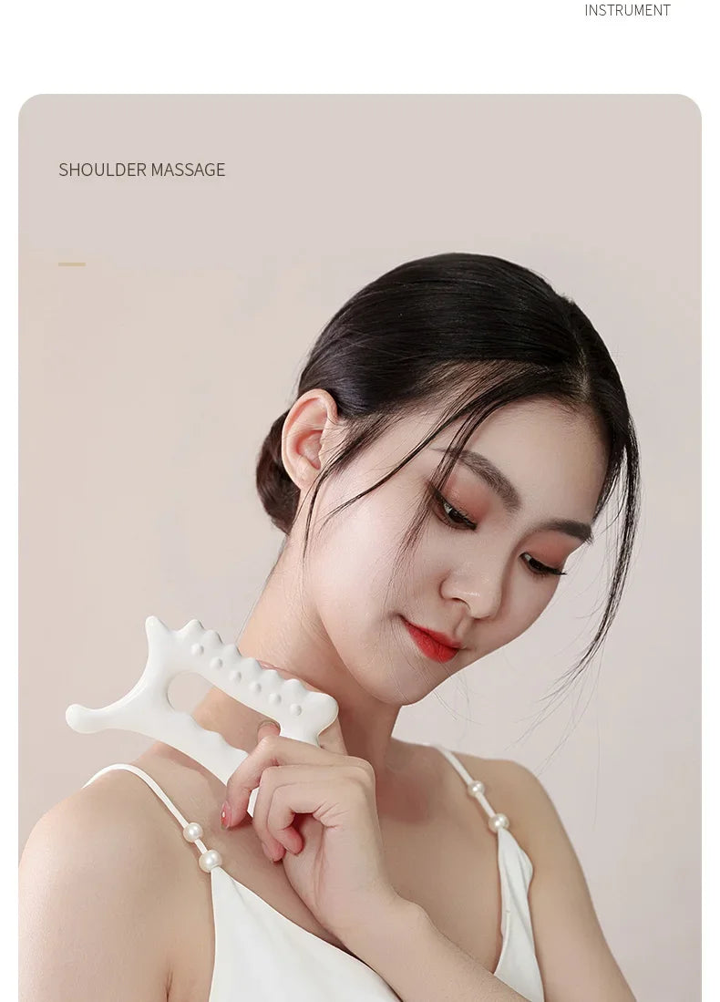 2024 Resin Gua Sha Stone – Facial & Body Massage Tool, Anti-Static Skin Care Scraper for Women