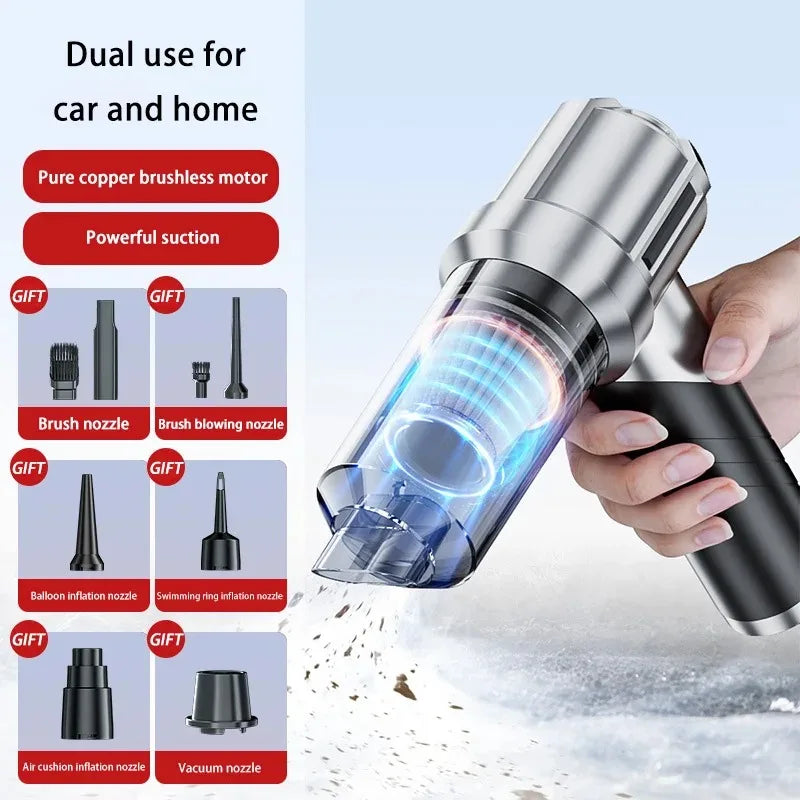 Car Vacuum Cleaner Wireless Portable Mini Vacuum Cleaner Handheld Powerful Vacuum Car Cleaner Cleaning Machine Home Appliance