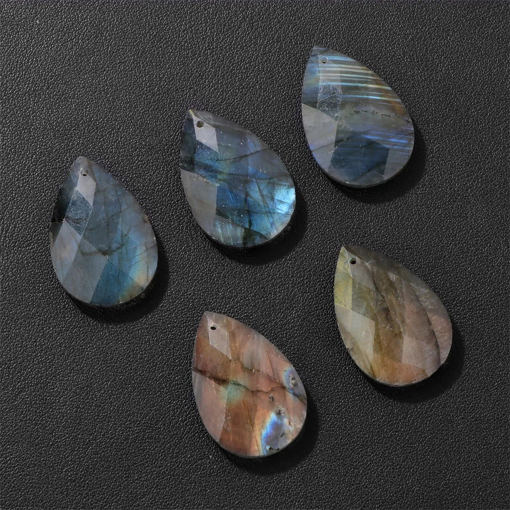 High Quality Natural Stone Labradorite Beads Charms Shiny Healing Gem Stone For Jewelry Making Necklace Earrings Accessries