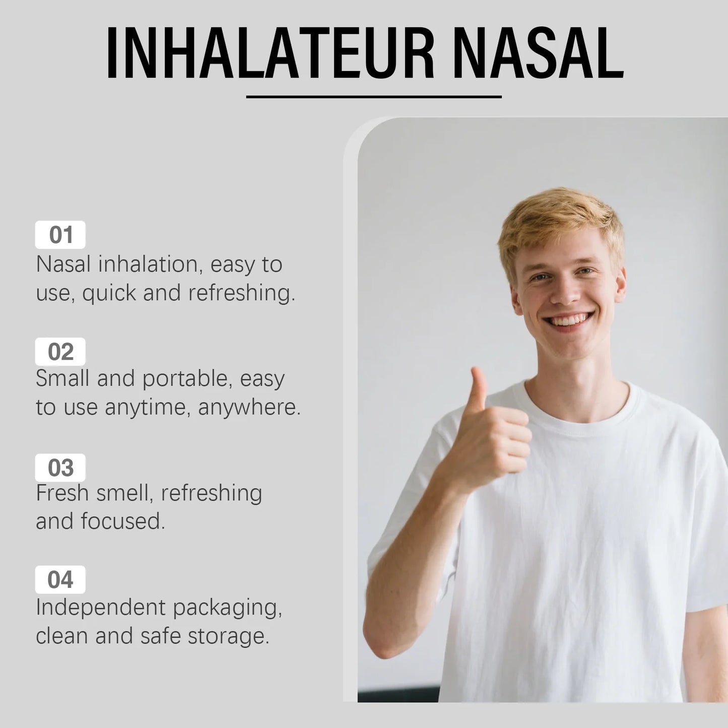 Men's Body Care Nasal Suction Device Nasal Comfort Care Gentle Care for Men's Body Daily Nutrition Body Nasal Sniffing Stick