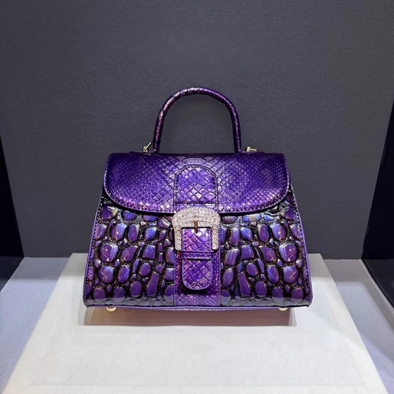 Luxury Brand 2025 Women's Bag Crocodile Leather New Handbag Shoulder Cross Body Bags for Women Сумка Женская