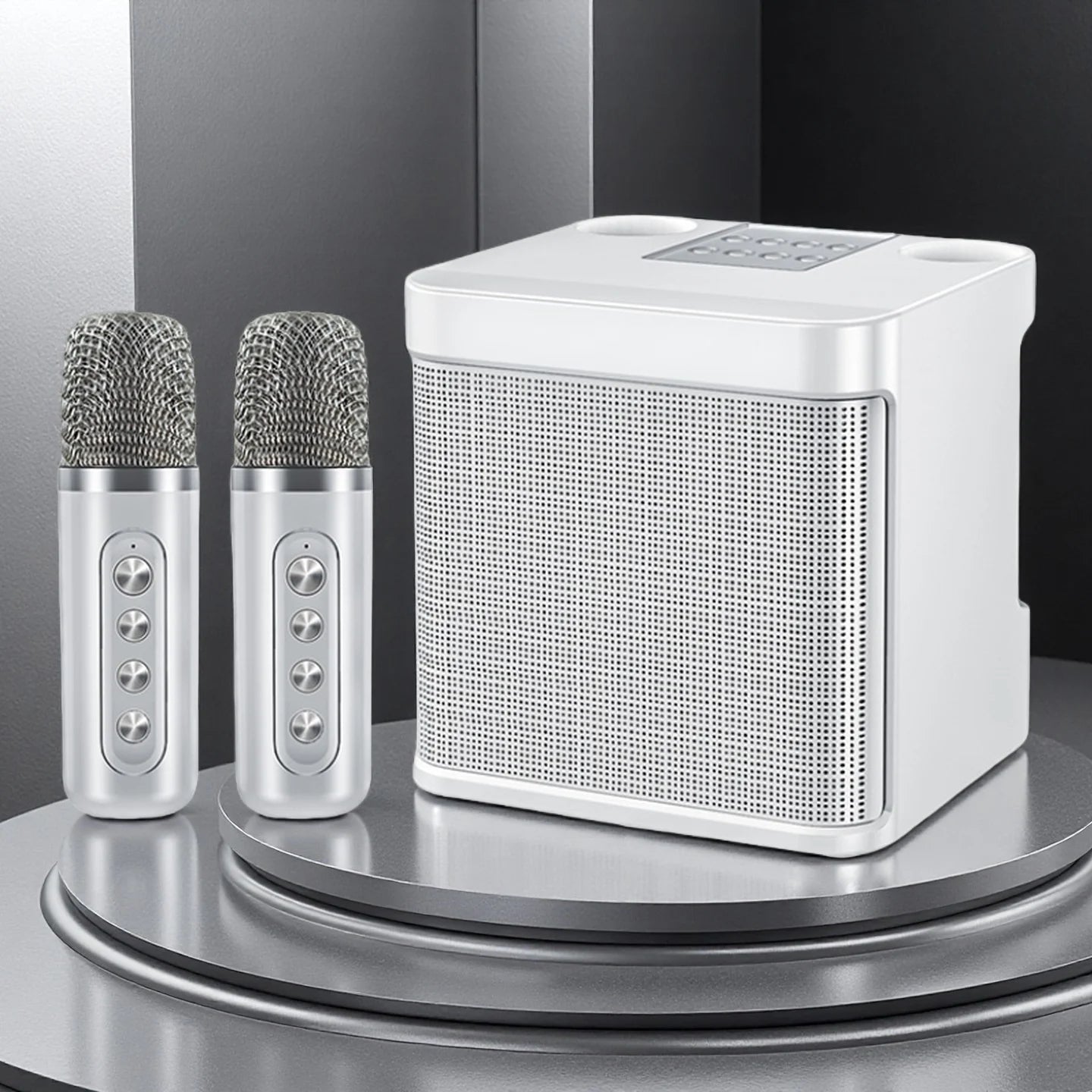 Karaoke Machine for Adults, Portable Bluetooth Speaker with 2 Wireless Microphones, Portable PA System for Big Party, Outdoor