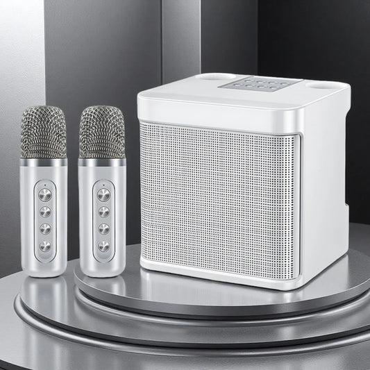 Karaoke Machine for Adults, Portable Bluetooth Speaker with 2 Wireless Microphones, Portable PA System for Big Party, Outdoor