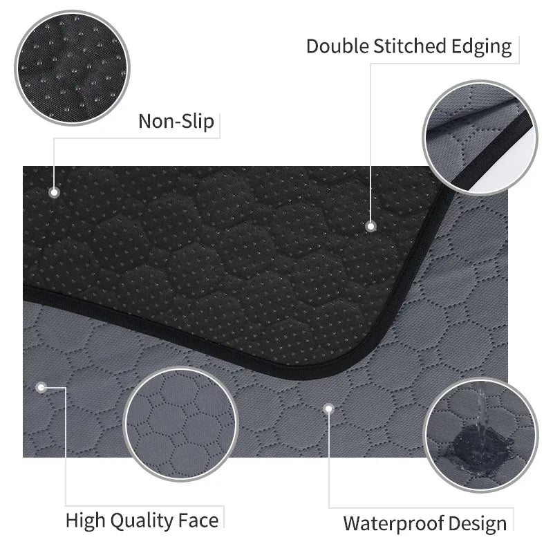 Reusable Dog Pee Pad Blanket Absorbent Diaper Washable Puppy Training Pad Pet Bed Urine Mat for Pet Car Seat Cover Pet Supplies