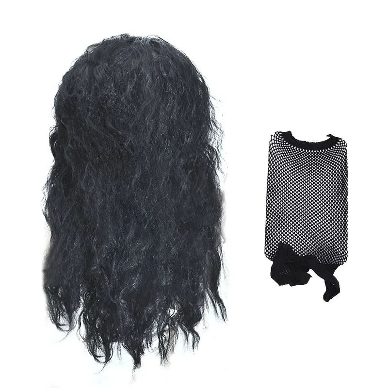 Synthetic Wig American European Woman Curly Wavy Midsection 68cm Extension Hairpin Forehead Hair Piece Accessories