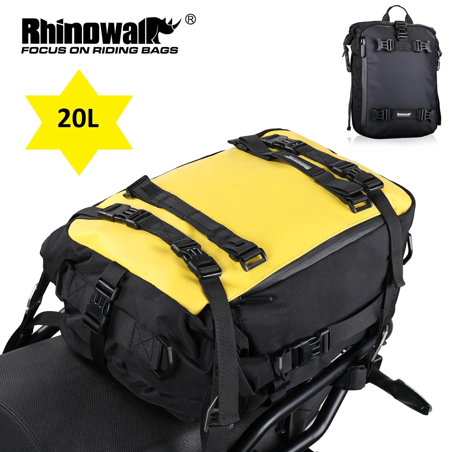 Rhinowalk Motorcycle Bag 20L Men Backpack Large Luggage Combinable Bag Multifunctional Motorcycle Bag Travel Bag