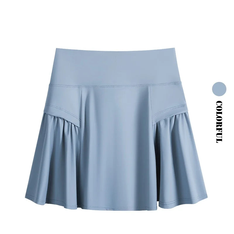 DRUR High Waist Tennis Skirts For Women Skirt Shorts With Pocket Summer Sports Golf Yoga Mini Skirts Athletic Workout Wear 2025