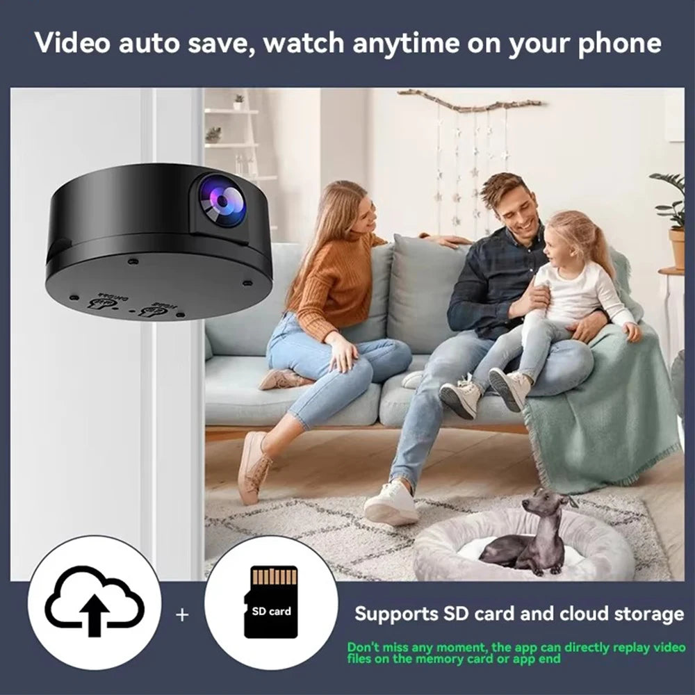 HD 1080P Mini Camera Smart Camera Home WiFi Camera Home Night Vision HD Camera with Abnormal Reminder Function