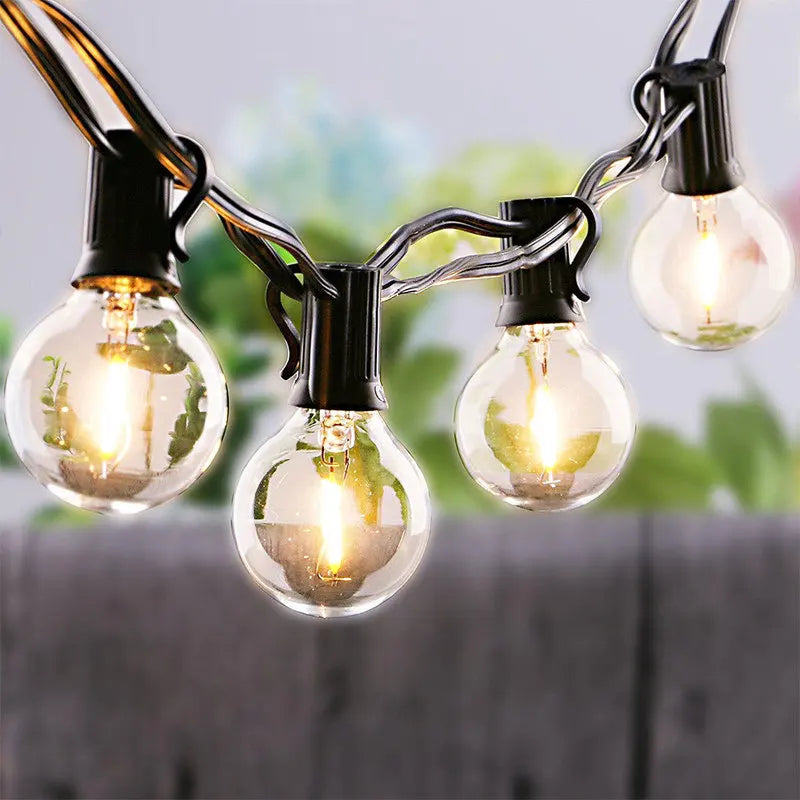 Solar String Lights, Globe Outdoor String Lights with LED Shatterproof Bulbs, Shatterproof Patio Lights for Outdoor Porch Garden