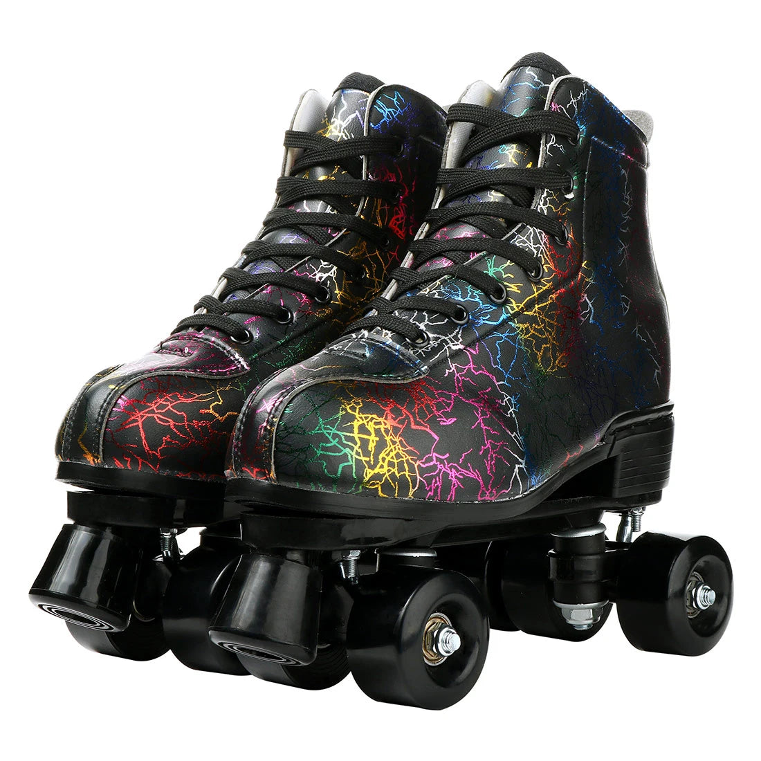 Flashing Quad Roller Skates Adult Flashing 4 Wheels Skates For Women Men Outdoor Sports Ice Skating Rink Quad Sneakers