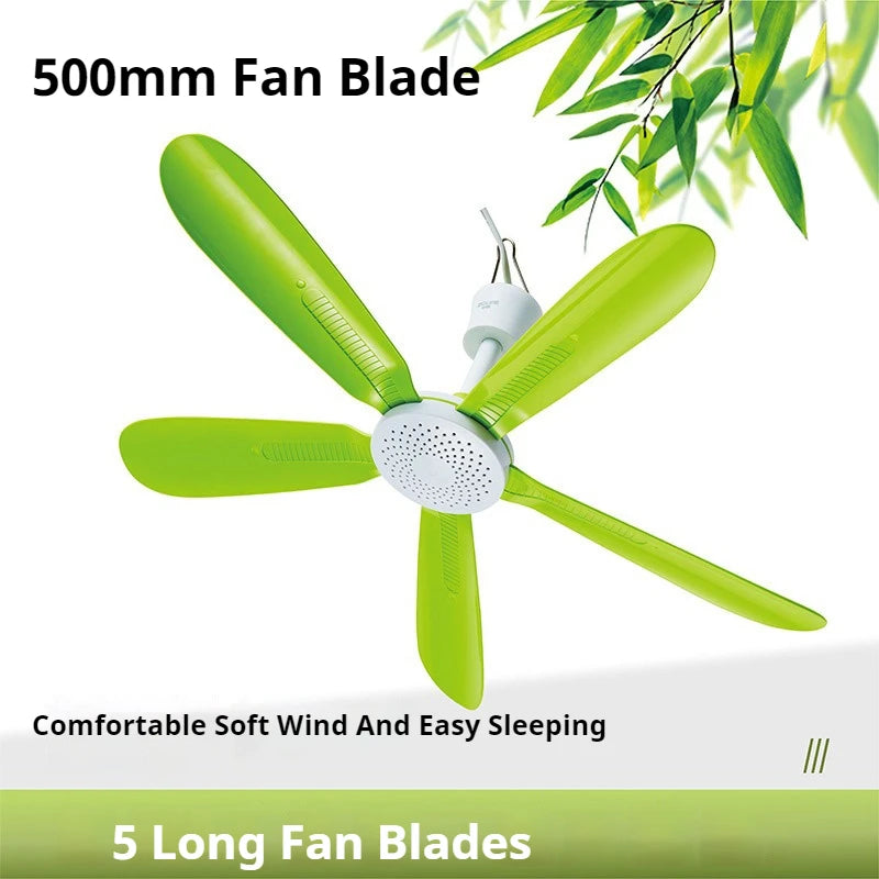 220V AU/EU/UK Silent 5 Leaves Ceiling Canopy fan with 1.8m switch Hanging Fan for Camping Bed Dormitory Tent  celling fan