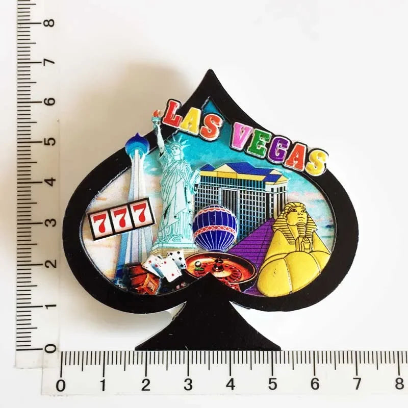 World Tourism Fridge Magnet Souvenir USA Las Vegas Florida Cultural Landscape Refrigerator Stickers Gift Set Home Decoration