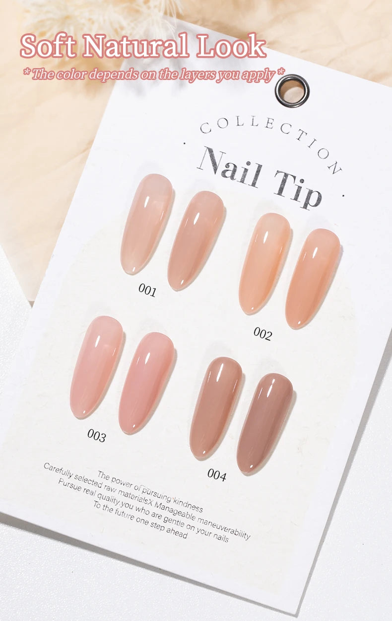 Nude Series Gel Nail Polish Soak Off UV LED Semi Permanent Jelly Nude Pink Gel Varnish Long Lasting Manicure Salon DIY Nail Art