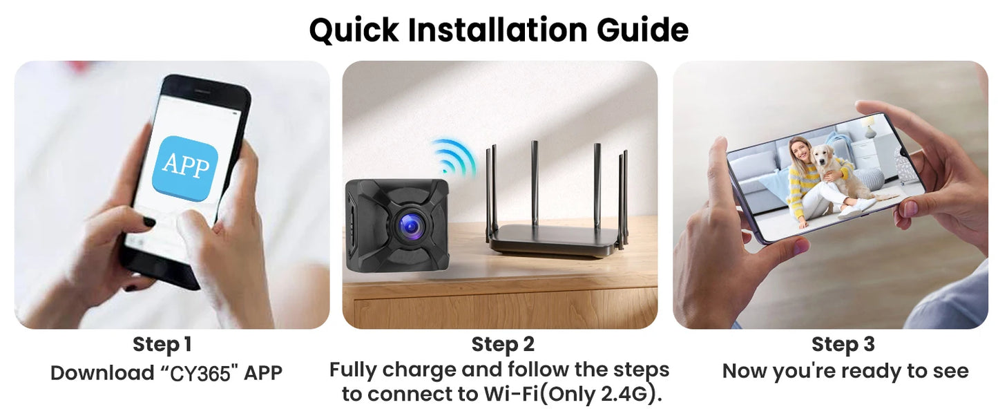 New X5 1080P Mini WiFi Camera Wireless Remote Monitor Rechargeable Motion Detection Portable Camcorder Home Security Camera