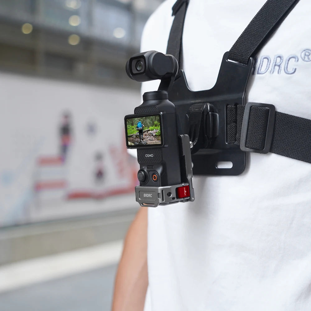 BRDRC Multi-Function Expansion Magnetic Mount for DJI Osmo Pocket 3,Aluminum Alloy Base,Pocket 3 Quick Release Accessories