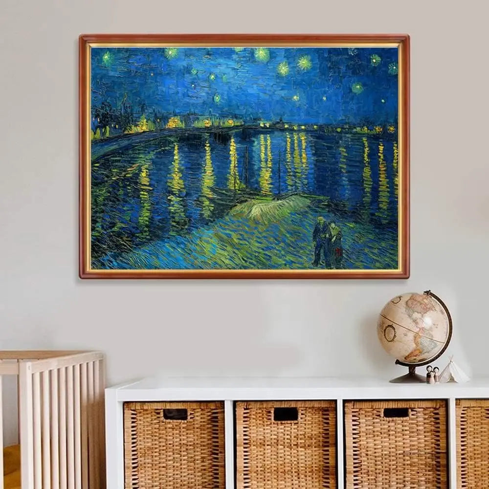 Starry Night Over The Rhone Puzzle Vincent Van Gogh Art Jigsaw 300/500/1000P Perfect Gift for Art Lovers Home Office Wall Decor