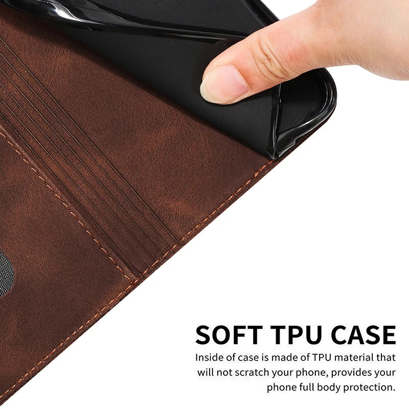 Stand Flip Wallet Case for Xiaomi Redmi 14C 13C 13R 12C 12 13 4G 5G 10 2022 11a 10C 10A 9C 9A 8A 7 8 6A Leather Protect Cover