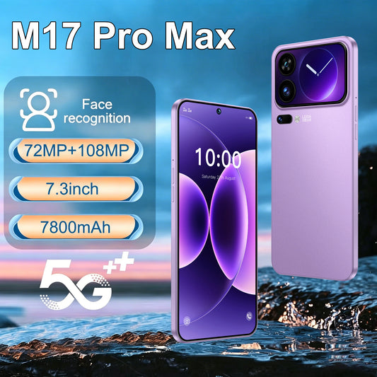 Hot 2026 High Quality M17 Pro Max New Original Intelligent 4G 5G Dual Card Dual Standby System Global Version 7800mAh Battery