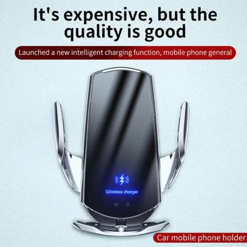 Q3 Smart Sensor Car Phone Wireless Charger 15W Fast Charging Auto-Clamping Car Phone Holder for iPhone and All Qi Enable Android