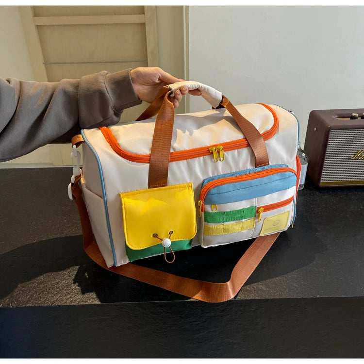 Travel Bag, Duffel Bag Cosmetics Bag, Professional Fitness Bag, Yoga Swimming Training Backpack, Satchel Shoulder Crossbody Tote Bag, Suitable for Men and Women