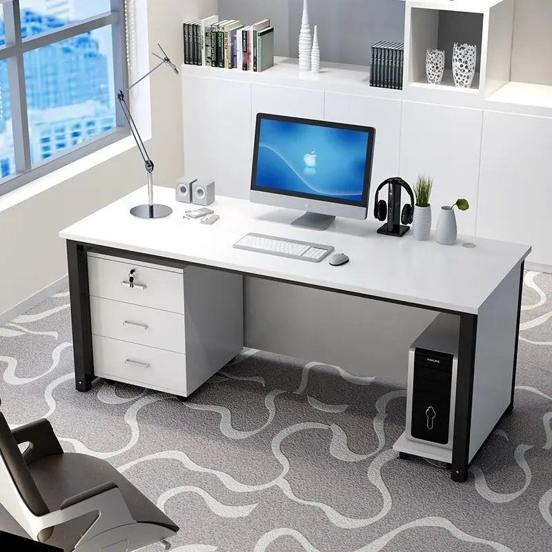 Simple Modern Office Desk Drawers Computer Study Conference Office Desk Reception Bedroom Scrivania Da Ufficio Furnitures