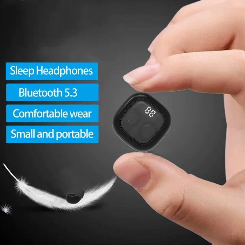Mini 5.3 wireless bluetooth headset small earbuds sleep work sports invisible headphones HD HIFI bass sound quality earphones