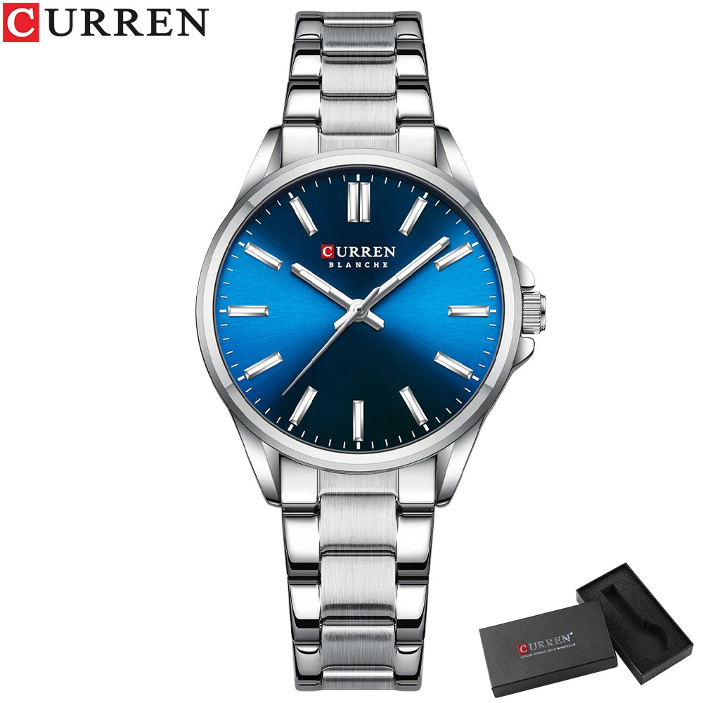 CURREN Exquisite Minimalist Women Watch Luxury Fashion Stain Steel Ladies Waterproof Quartz Wristwatch Rose Gold Female Clock