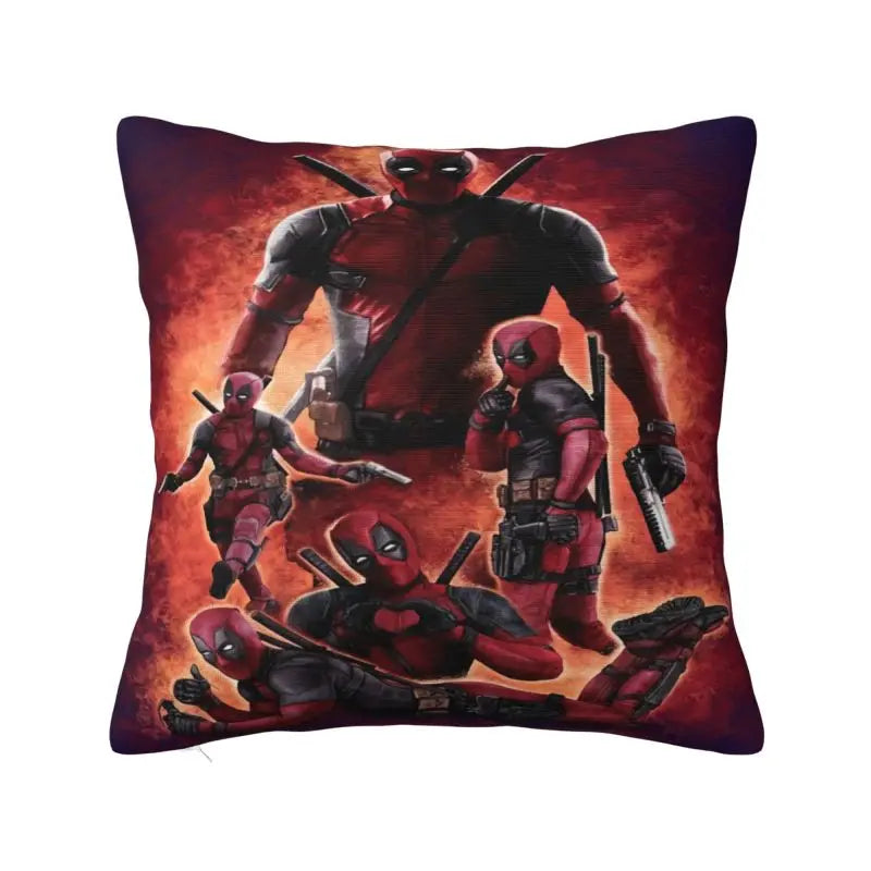 Custom Deadpool Wolverine Cartoon Manga Cushion Cover Soft Cute Pillows