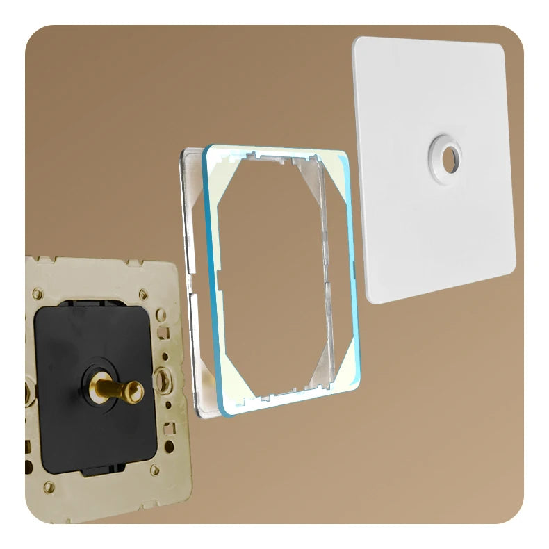 Avoir White Sockets And Switches Retro Switch Button 220V Light Switch Dimmer Toggle Switches 220V Stainless Home Improvements