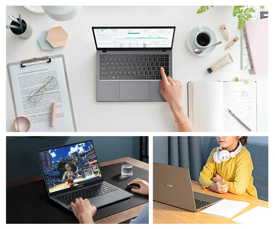 CHUWI 14.1-inch GemiBook XPro Laptop Intel N100 Graphics 600 GPU Screen 8GB RAM 256GB SSD With Cooling Fan Windows 11 Notebook