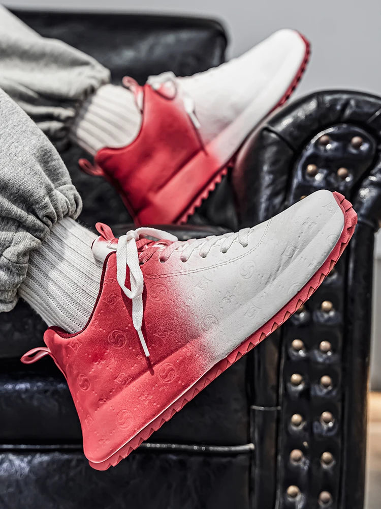 Men's Casual Sports Shoes Are Lightweight Comfortable Printed Trendy Versatile and Easy To Match with Street Style