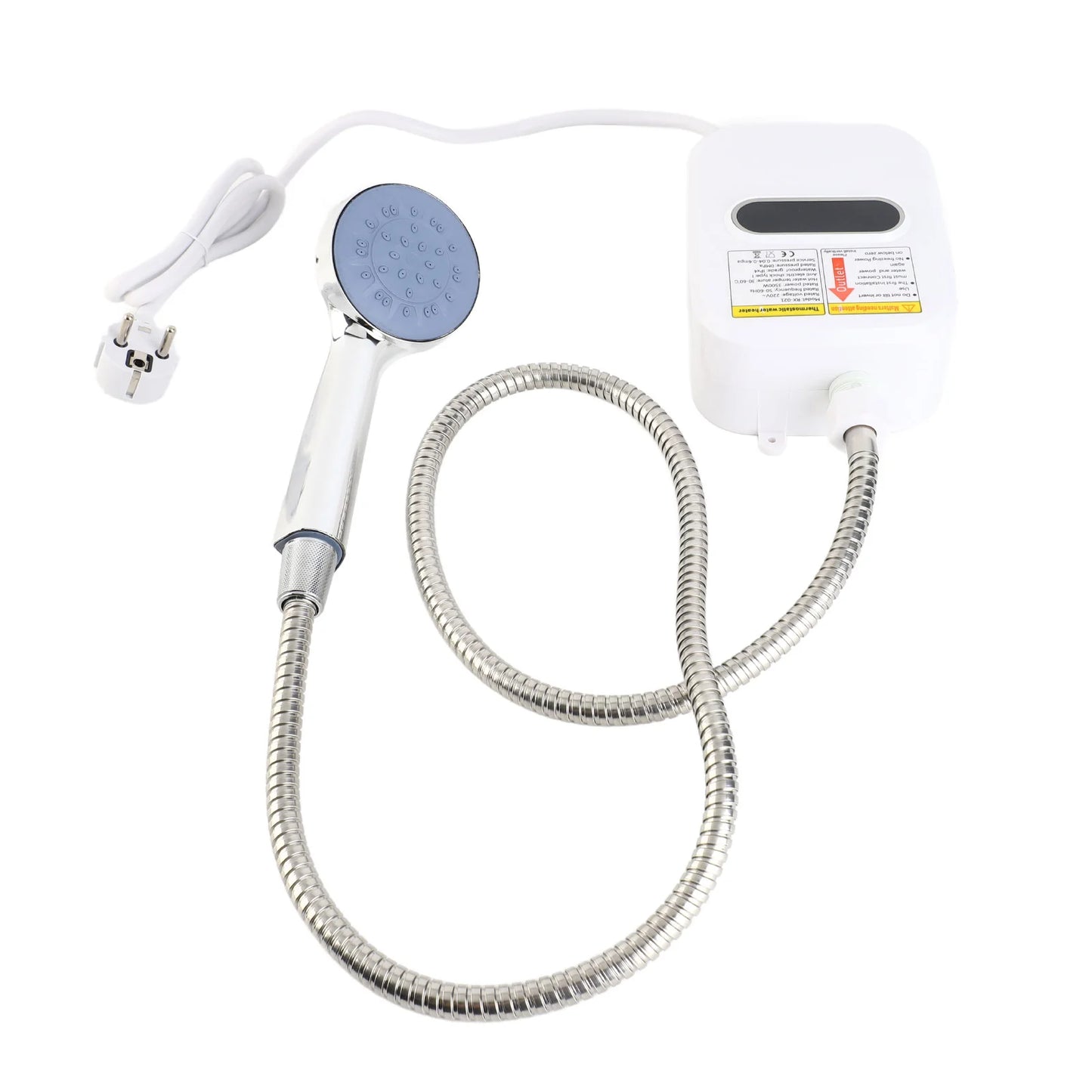 Small Instant Electric Water Heater LCD Temperature Display IPX4 Quick Heating Shower Water Heating Device Set