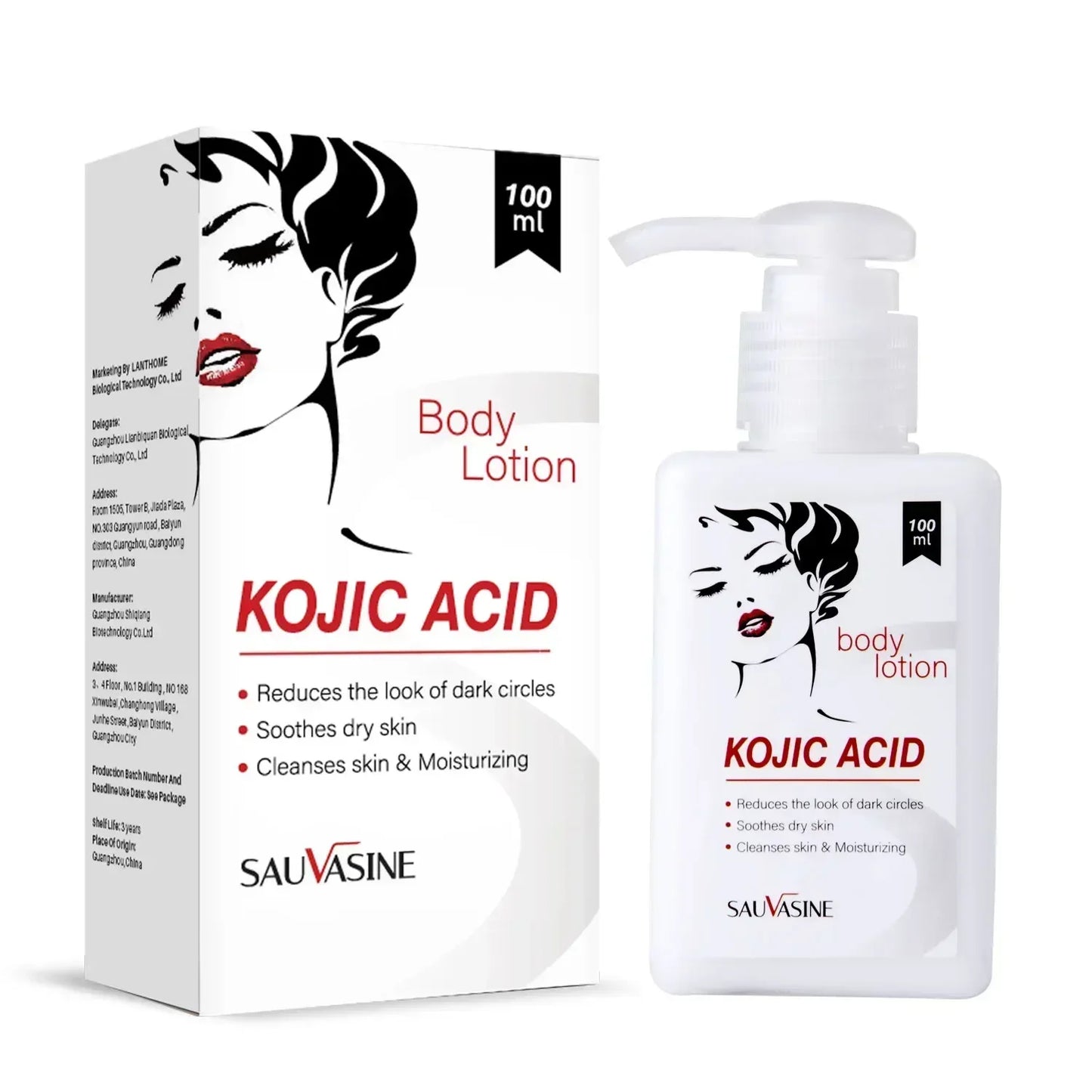 Kojic Acid Skin Care Set Kojic Acid Soap Skin Whitening Cream Dark Spot Remover for Dark Skin Smooth Moisturizing Face Cream