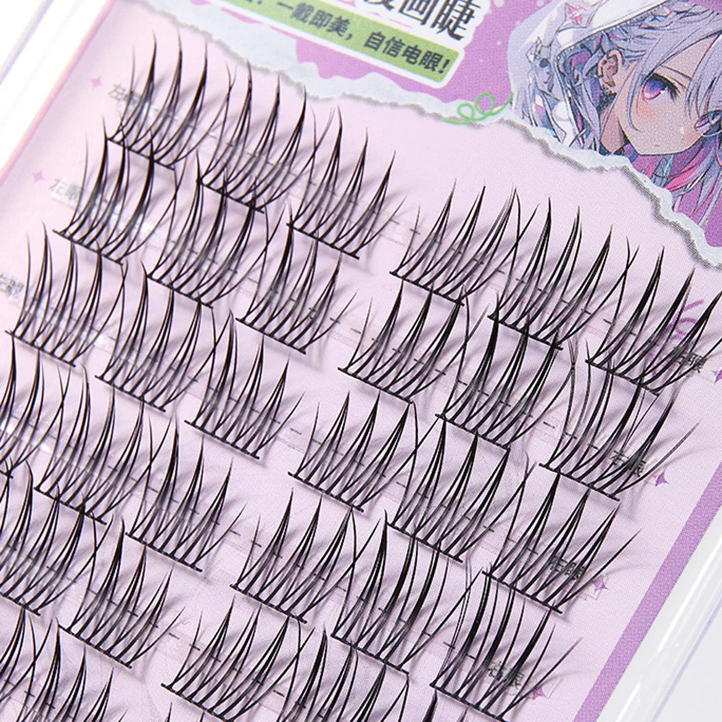 Natural lashes extension for professionals makeup 12 Cluster Eyelashes heat bonded premades volume Segmented Wispy Manga Lash