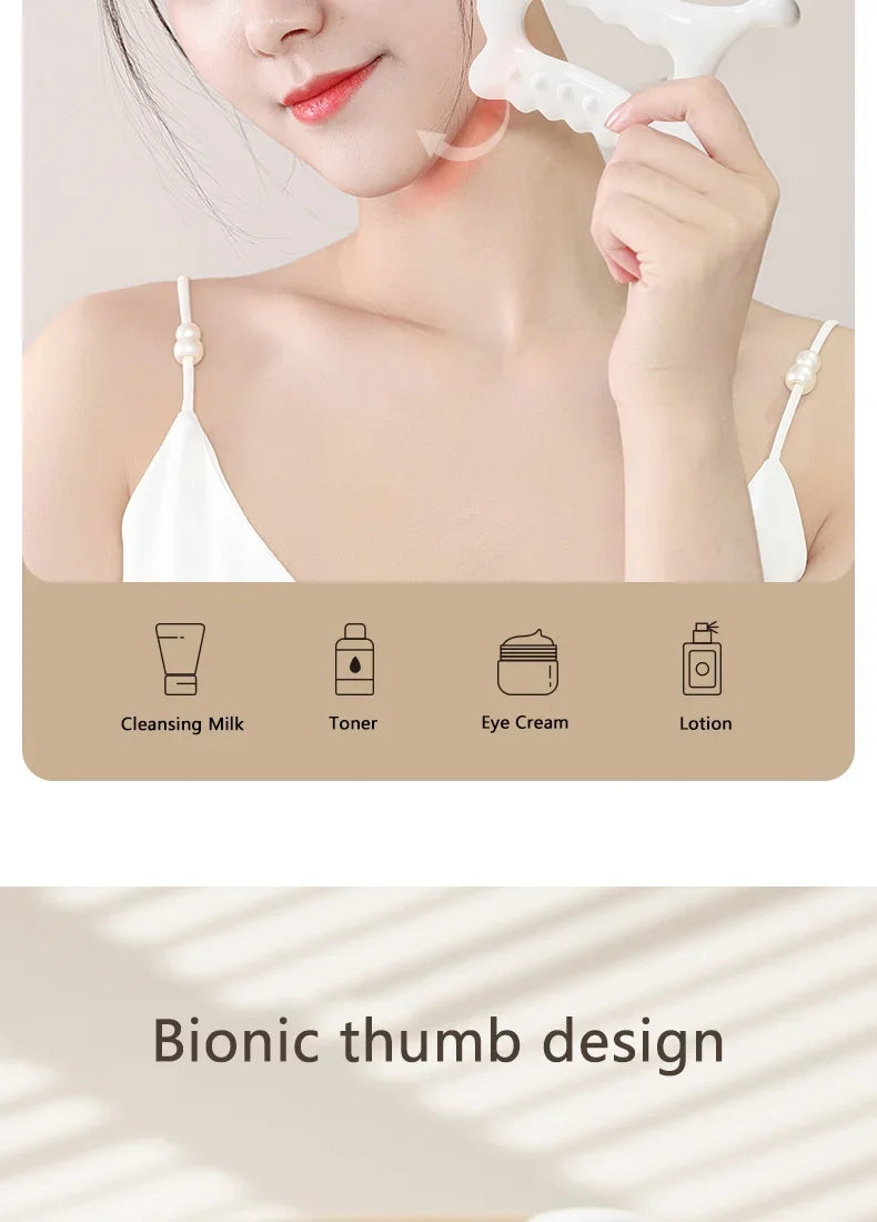 2024 Resin Gua Sha Stone – Facial & Body Massage Tool, Anti-Static Skin Care Scraper for Women