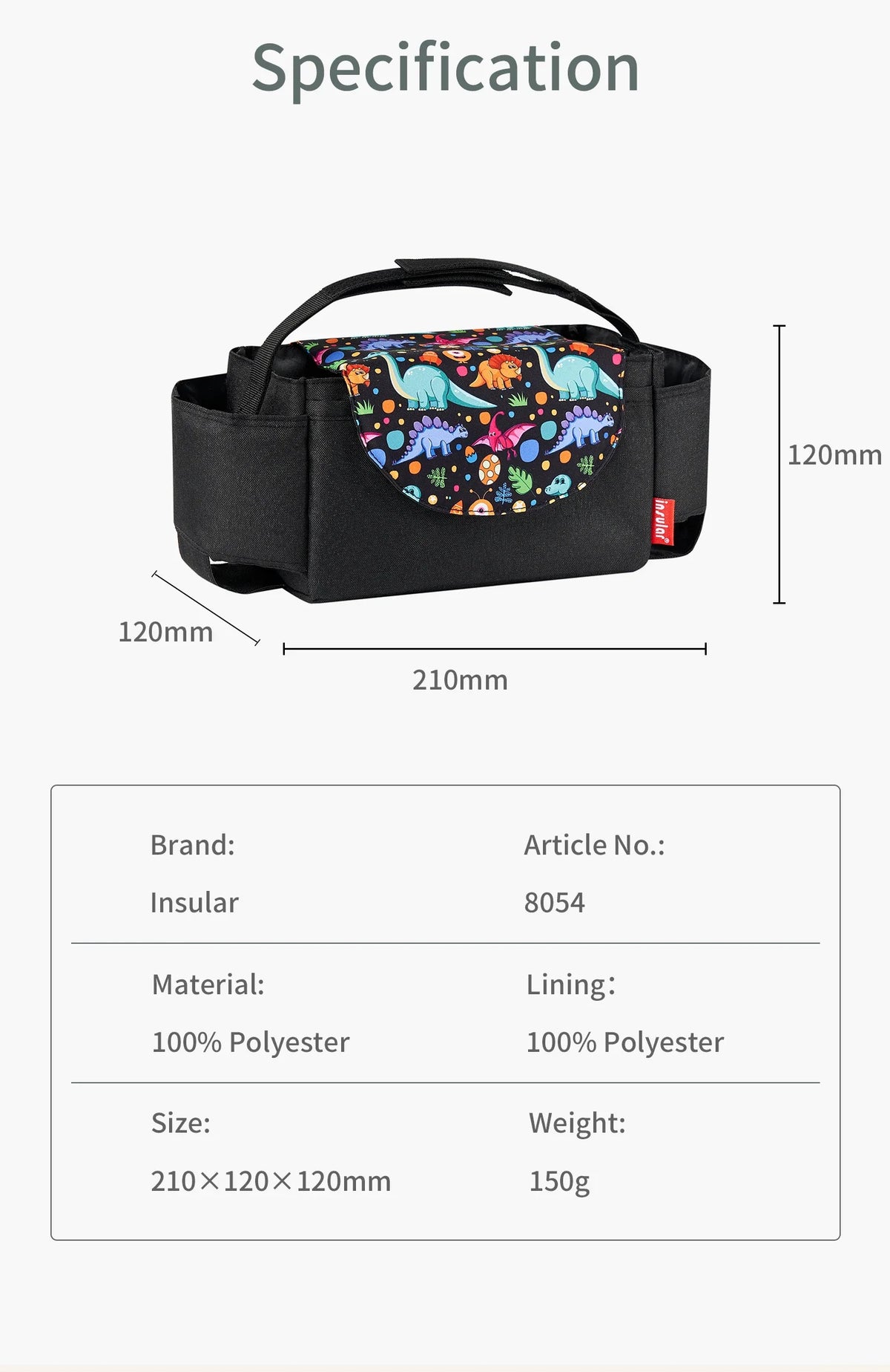 Baby Stroller Bag Pram Organizer Stroller Accessories Stroller Cup Holder Cover Trolley Organizer Pouch Travel Accessories