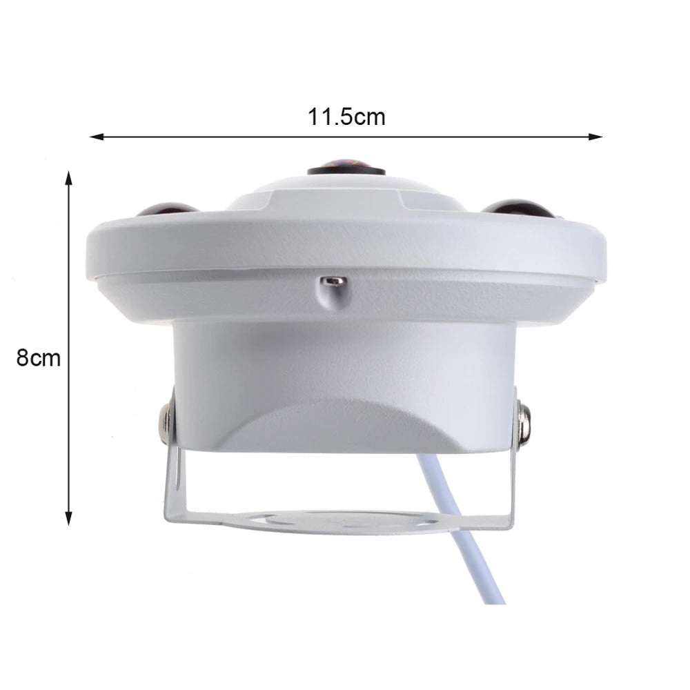 Gadinan Indoor AHD 5MP Camera 1.7mm Lens 360 Degree View Panorama Security Camera FishEye IR 10m Metal