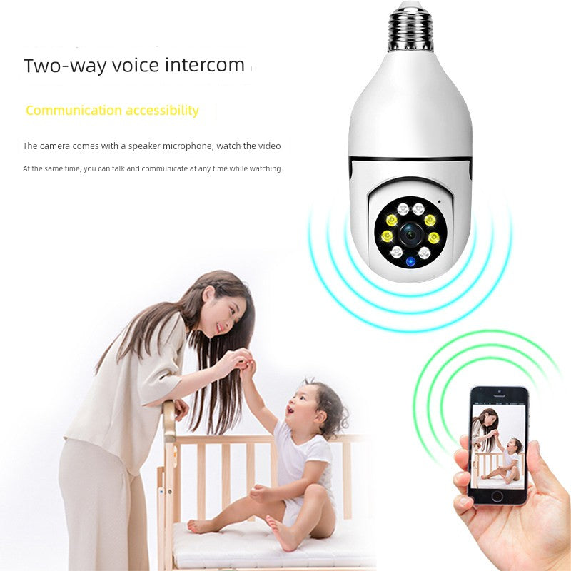 Lamp Holder Type Fisheye Panoramic 360-Degree Lighting Lamp Holder Surveillance Camera Smart Wireless Mobile Phone Remote Smart WIF