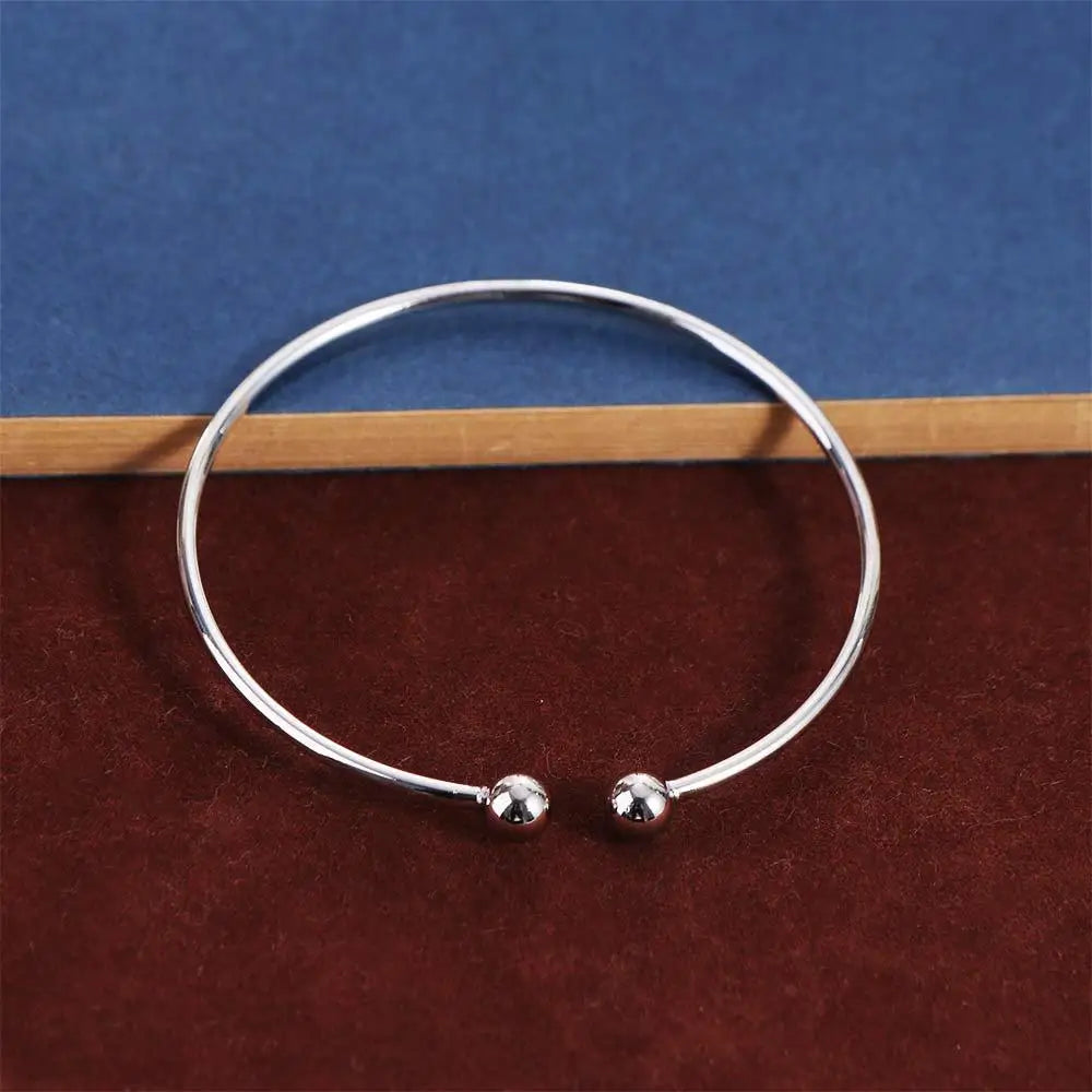 Classic Wholesale Silver Plated Bracelet Mens/Womens Fashion Jewelry Adjustable Bangles