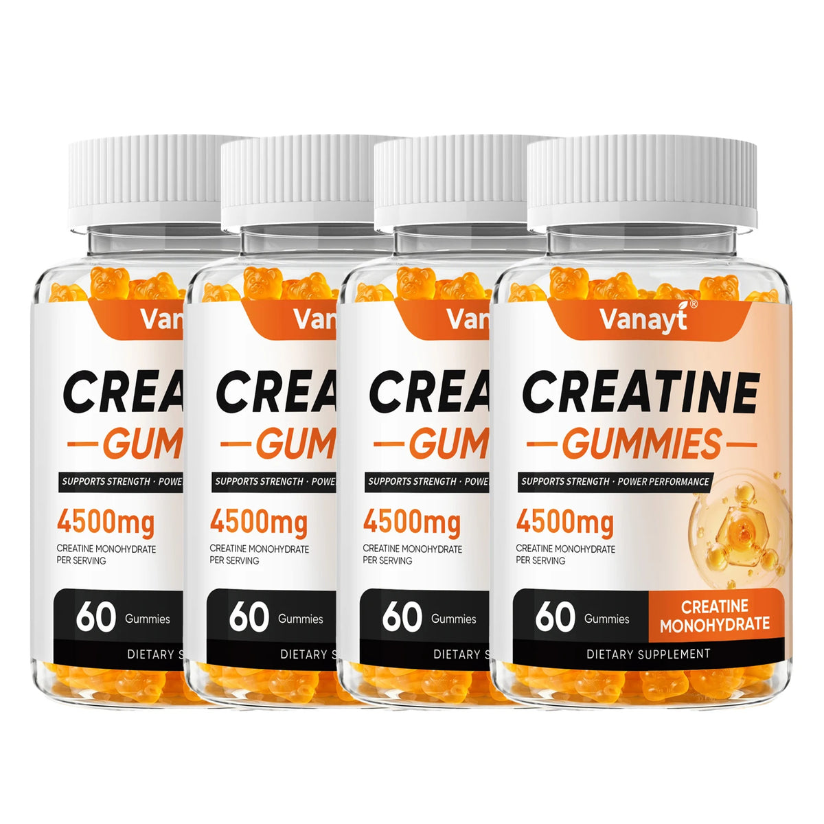 Creatine Monohydrate Gummies 4500mg - Boost Energy, Build Muscle Mass, and Improve Athletic Performance