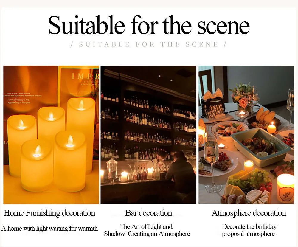 Christmas decorative LED electronic candle lamps,suitable for birthday,hotel,wedding and party decoration fake candle holders